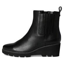 Botines Vionic Aria para mujer talla 9.5 en cuero negro con cremallera lateral y tacón de cuña - Negro - Ver 2