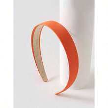Solid Wide Headband Casual,Hairband,Hair Hoop Headbands ,Head Piece - 橘色 - 查看 1