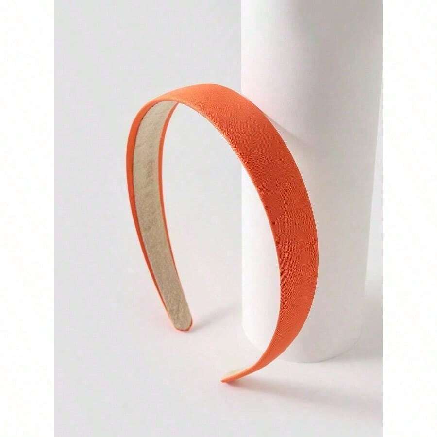 Solid Wide Headband Casual,Hairband,Hair Hoop Headbands ,Head Piece - 橘色 - 查看 1