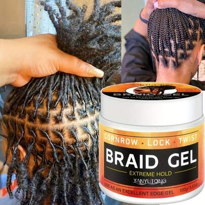 100g Hair Styling Gel, Anti-Static, Non-Sticky, Easy To Apply, Moisturizing, Creates Fashionable & Unique Hairstyles, Suitable For All Hair Types, Long-Lasting Hold, Suitable For Braiding And Curling. Unisex. Moisturizing Hair Care | Easy To Apply | Long-Lasting Hold, Hair Styling Product