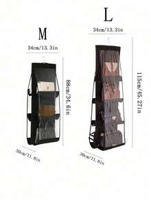 1 قطعة محفظة منظم معلق ب- 6/8 جيوب، حقيبة تخزين شفافة معلقة، محفظة، منظم حائطي للخزانة، موفر للمساحة - متعدد الألوان - مشاهدة 5