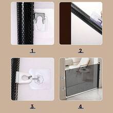 Reja para Perros Interior, Barrera Retrctil para Gatos Y Perros, Alta Segura Sin Taladrar para Interiores Casas Apartamentos Escaleras Proteccin Cachorros Gatitos - B - Ver 8