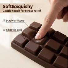 1pc Stress Relief Squeeze Toy, Realistic Chocolate Gummy Toy, Office Stress Relief Tool, Stretchable & Squeezable, Creative Small Gift, Decorative Ornament, Fun Stress Relief Toy, Slow Rebound With Fruit Fragrance, Christmas Gift - Multicolor - View 3