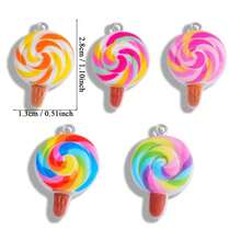 10个树脂薯条桶吊坠，DIY吊坠，时尚旅行饰品，友谊护身符配饰 - 黃色 - 查看 8