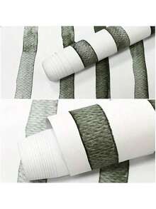 1 rollo de papel tapiz autoadhesivo moderno de rayas verdes, papel táctil extraíble, pegatina de PVC para decoración del hogar en dormitorio y sala de estar, 45cm x 100cm/300cm/500cm