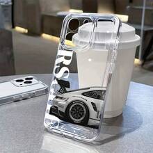 Funda de Teléfono de Lujo para iPhone 17 16e 16 15 14 13 12 11 Pro Max Mini Air XR XS X 7 8 Plus - TPU Transparente y Suave con Diseño de Coche Deportivo - Color 1 - Ver 7