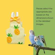 1pc Bird Diaper Parrot Washable Diapers, Parrot Flight Suit, Reusable Nappies For Parakeet Cockatiel Mini Macaw Budgie Canary,Fruit Print Pattern Waterproof Inner Layer Washable Cute Urine Wet Suit
