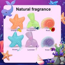 12件装海洋梦幻奢华泡澡球礼盒：海星、贝壳与美人鱼邂逅 - 彩色 - 查看 2