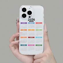 Máscara de gas suave transparente duradera de otoño con diseño de calendario 2026, funda protectora para teléfono personalizada simple y elegante, diseño a prueba de golpes y anticaídas, resistente a la suciedad y duradera, adecuada para nuevos modelos de  de Apple, incluyendo  17/17 Pro/17 Pro Max/17 Air/ 16/16 Pro/16 Pro Max/16 Plus/ 15/15 Pro Max/15 Pro/15 Plus/ 14/14 Pro/14 Plus/14 Pro Max/ 13/13 Pro/13 Pro Max/12/12 Pro/12 Pro Max/11/11 Pro/11 Pro Max/XR/X/XS/XS Max. Es el regalo de cumpleaños perfecto para novias, novios, esposos, esposas, amigos o para uno mismo, innovador y a la moda, adecuado tanto para hombres como para mujeres.(Regalos populares para amigos, novias, novios y familiares) - Transparente 2526 - Ver 2