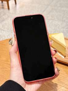 1pc Christmas Snowman Design Fashionable Pink Phone Case, Featuring Full-Body Protection Against Drops And Scratches, Suitable For Daily Use And Travel, Compatible With IPhone XR/11 Pro Max/7P/8P/12 Pro/12 Pro Max/13 Pro/13 Pro Max/14 Pro/14 Pro Max/15 Pro/15 Pro Max/14/15Plus/16E/16 Pro/16 Pro Max/SMART8, Galaxy A55/A15/S23/S24/S25 Ultra - Pink - View 7