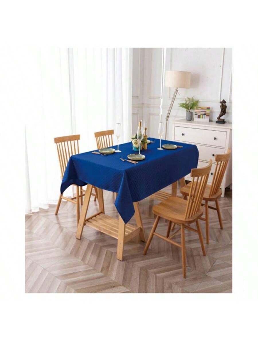 mantel rectangular color azul de alta durabilidad de 140cm*140cm