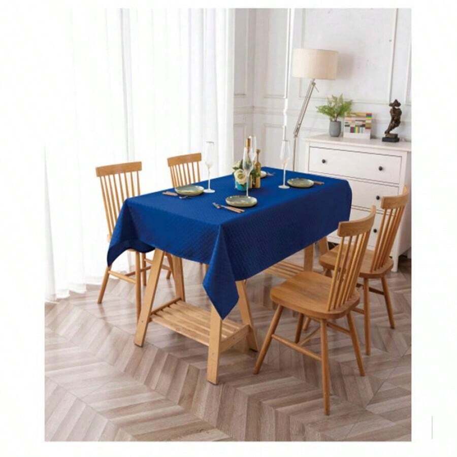 mantel rectangular color azul de alta durabilidad de 140cm*140cm - 1PC - Ver 1