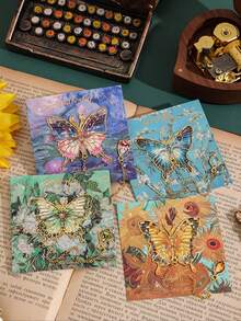 1pc Metal Butterfly Bookmark, Painting Butterfly Metal Bookmark, Student Gift, High-Quality Creative Souvenir, Exquisite Stationery, Birthday Gift, Thoughtful Gift, Elegant Bookmark - Multicolor - View 1