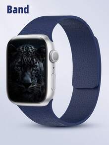 Huastonband 柔軟矽膠運動瑜伽防汗防滑時尚荔枝紋藍色錶帶，適用於 42mm 38mm 40mm 41mm 44mm 45mm 46mm 49mm，時尚智慧手錶替換錶帶 Ultra SE 11 10 9 8 7 6 5 4，男士與女士智慧手錶配件，女士配件，男士配件，夏季海灘派對聚會假期禮物，畢業季返校學生同學禮物 - 午夜藍 - 查看 6