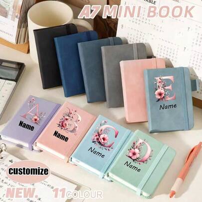1pc Personalized Diary Notebook, Customizable Name, Customizable Diary, Work Notebook, Small Notebook, Diary, Writing Journal, Blank Notebook, Multifunctional, Decorative, Stationery, Fashion, Modern, Colorful, Cute, Casual, Customized, Personalized, Unique, Ideal Gift For Him, Ideal Gift For Her, Gift For Son, Gift For Daughter