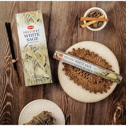 6箱セットのHEMヘムホワイトセージWHITESAGEスティックインセンススティック