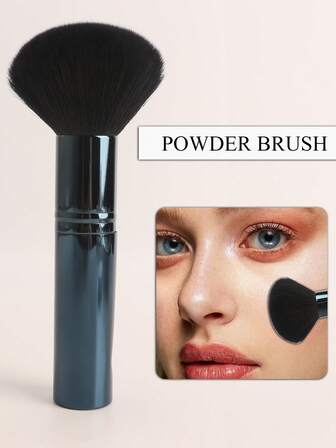 1pc Extra Large Powder Brush, High-Quality Durable Powder Brush Perfect For Buffing, Applying, Blending, And Concealing Cream And Flawless Powder Foundations, Large Powder Makeup Tool, All-Metal Aluminum Tube
