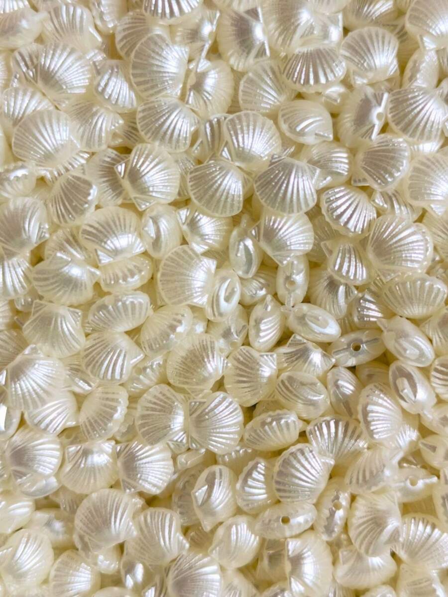 Bead Spacers 100/200 Pcs Shell, Star, Teardrop, Flower And Other Shapes Pearly Jewelry Crafts - Concha de aprox. 13 mm - Ver 1