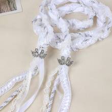 1pc Solid Color Retro Fabric Wedding Rope, Wedding Rope Traditional Rural Wedding Ceremony Rope Bridal Gift, Suitable For Wedding And Valentine's Day Use - Multicolor - View 8