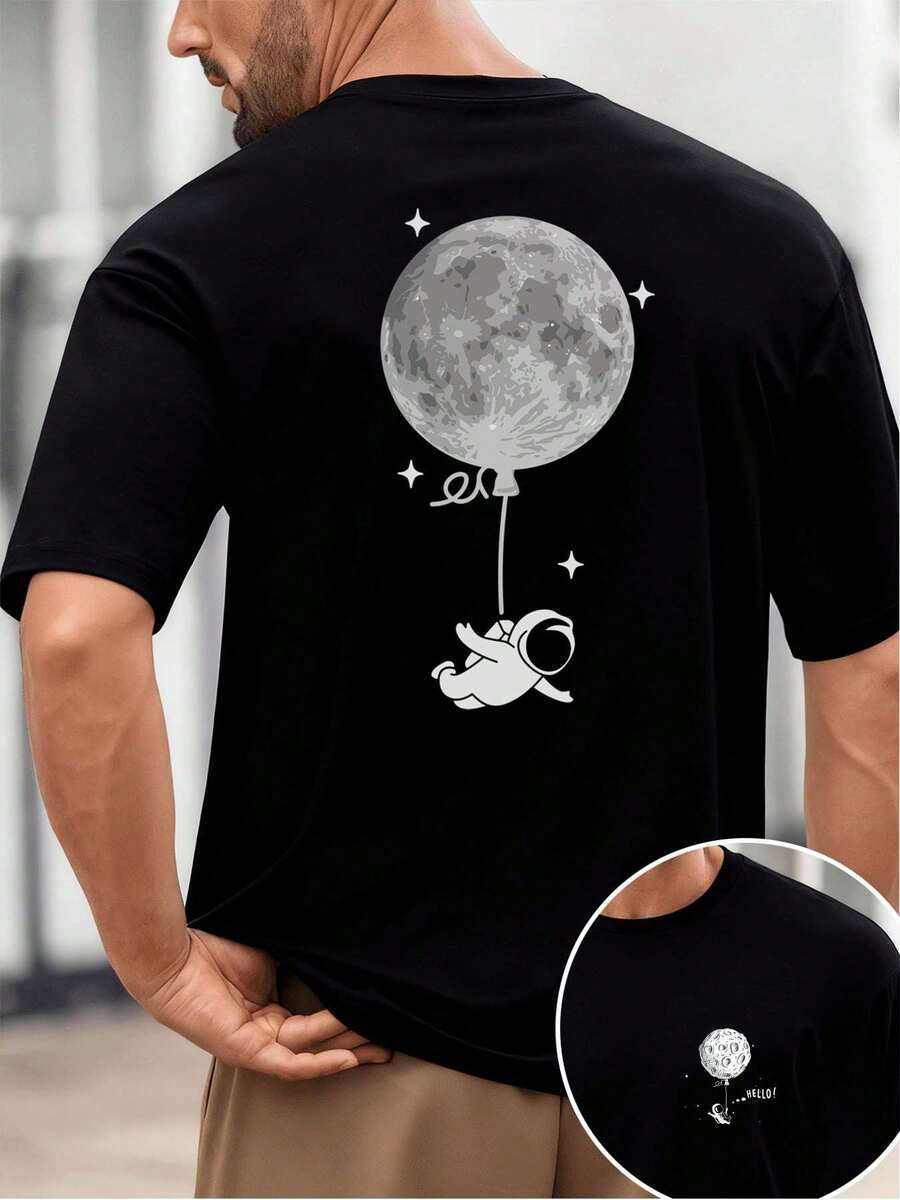 Men T-Shirts - 黑色 - 查看 1