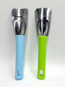 Raspador de hielo para refrigerador; Raspador de hielo de acero inoxidable; Herramienta de limpieza de acero inoxidable para el hogar; Cincel de hielo para descongelar