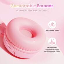 儿童无线耳机，74/85dB，可折叠，高清立体声，含3.5mm耳机线，男女皆宜，可用于学习和娱乐