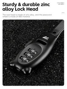 WEST BIKING 可调节扎带锁 自行车密码锁 摩托车头盔锁 防盗便携式钢丝锁