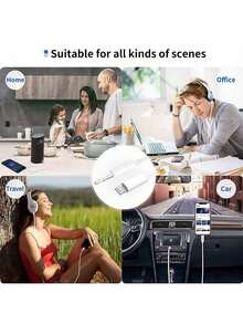 1-2根3.5mm音频辅助线，Lightning转3.5mm耳机插孔适配器延长线，兼容 14 Pro Max/14 Pro/14 Plus/14/13/12/11/XS/XR/8/7/6/iPad系列 - 白色 - 查看 6