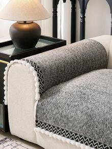 1件装四季通用沙发垫套，现代简约防滑沙发座垫保护套，防尘可水洗沙发套，灰色时尚柔软不褪色不掉毛卧室装饰宠物友好型沙发套，可调节，适用于转角沙发、卧室、办公室、客厅组合家具，1/2/3/4人座沙发 - 灰色 - 查看 8