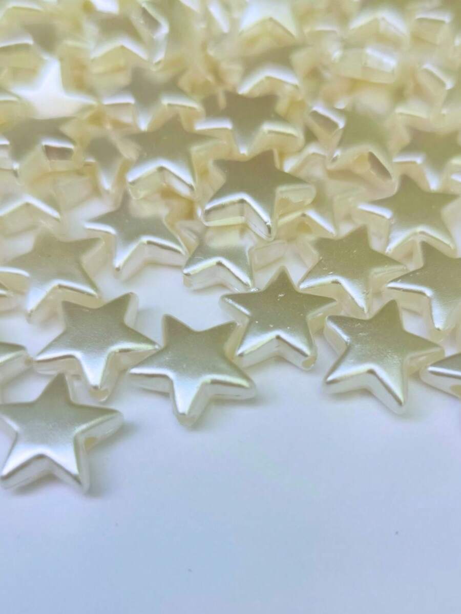 Bead Spacers 100/200 Pcs Shell, Star, Teardrop, Flower And Other Shapes Pearly Jewelry Crafts - 星形 - 約 14 毫米 - 查看 1