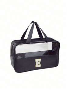 Túi đựng đồ vệ sinh cá nhân bằng PVC trong suốt, Túi đựng đồ trang điểm có chữ cái, Túi đựng đồ vệ sinh cá nhân du lịch chống thấm nước, Túi đựng đồ trang điểm có khóa kéo có chữ cái chống nước, Túi đựng mỹ phẩm, Túi đựng mỹ phẩm du lịch di động, Có quai xách tiện dụng, Đựng phụ kiện đồ vệ sinh cá nhân du lịch, Đồ dùng thiết yếu khi đi du thuyền, Phụ kiện du lịch, Đồ đựng đồ phòng tắm, Đồ đựng trang sức, Đồ đựng son môi, Đồ đựng sơn móng tay, Quà tặng Phục sinh, Quà tặng phù dâu, Quà tặng Ngày của Mẹ, Quà tặng cho phụ nữ - Nhiều màu - Xem 33