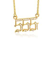 1 Pc Angel Number Necklaces For Women Men Lucky Numbers 111 222 333 444 555 777 888 999 111 Zirconia Pendant Necklace Birthday Party Jewelry Gifts