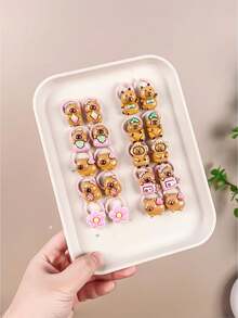 10/20pcs Kids Hair Scrunchies, Girls Claw Clips Hair Ties Hair Accessories - Multicolor - View 4