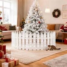 Tree Fence - Tree Barrier, Pet Barrier Guard, 40PCS White Flexible Fence Pets Thickened Barriers Cover with 11 - Inch Panels Home, Office, Parties, Weddings, Indoor - Juego de 40 piezas - Ver 7