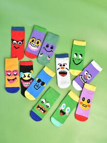 1 Pair Women's Patterned Comfortable Soft Mid-Calf Socks, Fashionable Versatile Daily Wear - Multicolor - View 7