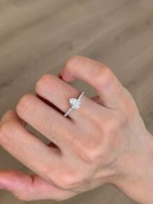 1 Peça Anel Ajustável em Formato de Lágrima com Planeta, Design Personalizado Leve e Luxuoso, Versátil