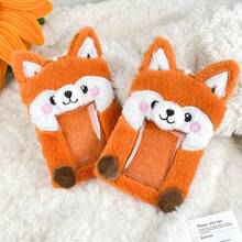 Long-Eared Fox Doll Furry Card Holder Pendant, Idol Photo Transparent Display Case, Campus Card And Meal Card Storage Keychain, Portable And Cute Pendant - 狐狸卡套-1pcs - 查看 6