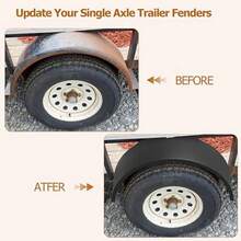 Guardabarros redondos de acero para remolque, aptos para ejes simples y traseros. Resistentes, aptos para ruedas de 14", 15" y 16". Diseño universal atornillable. Resistentes a la corrosión. 2 unidades. - Unitalla - Ver 4