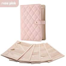 BOOVO 1 Stück Samt Schmuckaufbewahrungstasche mit 5 verstellbaren Reißverschluss-Fächern, geeignet für Halsketten, Ohrringe, Armbänder, Luxusschmuck, unverzichtbar für Frauen unterwegs - Verschiedenfarbig - Übersicht 12