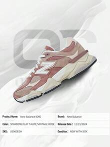 New Balance 9060 Sparrow Flat Taupe – Men's/Women's Lifestyle Sneakers – Shoes For Unisex -Vintage-Spring & Summer-Inspired Running Shoes, Shock-Absorbing Comfort, Gym To Streetwear Casual Wear-Easter Gift– U9060EEH - Sparrow/Flat Taupe/Vintage Rose - 查看 6