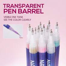 12-Color Set Nail Painting Pens, 0.5mm Ultra-Fine Tip For DIY Nail Designs, DIY Nail Art Pens Tools Rich Colors Easy To Apply, Quick Dry, Long Lasting Manicure For Salon & Festival Nail Art Use - Multicolor - View 4