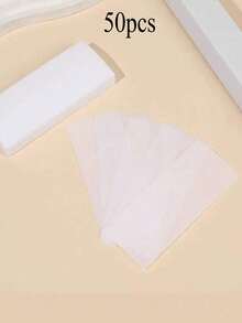 100pcs/50pcs White Non-Woven Fabric Hair Removal Paper, One-Time Quick Hair Removal Wax Paper, Skin Care Instant Peeling Beeswax Hair Removal Paper,Christmas & New Year Gifts. - White - View 9