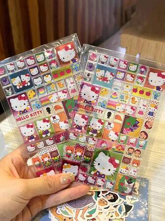 Sanrio Heta 1PC-klistermärken Student DIY Söt Mobiltelefonfodral Vattenmuggdekoration Flickigt Hjärtklistermärken