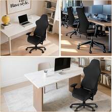 FáCIL&amp;VIVIR Funda para Silla de Gamer de Oficina Elásticas con Reposabrazos y Gamer para Silla Giratoria, Silla de Computadora, Negro - negro - Ver 7