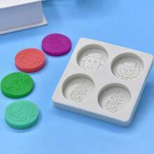 1 pieza Molde de silicona con forma de luna con texto árabe/de Oriente Medio