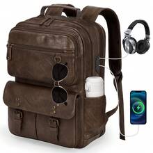Men's Laptop Backpack, Waterproof Backpack, Men's Fashion Backpack, Handbag, Work & Travel Bag For University Vintage Laptop Bag - Multicolor - View 12