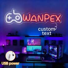 إضاءة نيون لاسم لاعب الألعاب الشخصي، لافتات نيون مخصصة، شعارات ألعاب مخصصة، لافتات نيون شخصية، أضواء LED للاعبين، فن الحائط للألعاب، لافتات إضاءة للبث المباشر، هدايا مخصصة - رائعة لديكور الغرفة، ديكور غرفة النوم، ديكور غرفة الألعاب، هدايا كهف الرجال، هدايا عيد الميلاد! ملون، كاواييي، أنيق بسيط، جميل، مخصص، شخصي، فريد، هدايا مثالية للرجل، هدايا مثالية للمرأة، صديق، صديقة، عائلة، أصدقاء، ضوء الليل، أضواء نيون، بضائع منزلية، ديكور الغرفة، ديكور العطلات، للذكرى السنوية، لأعياد الميلاد، للزفاف