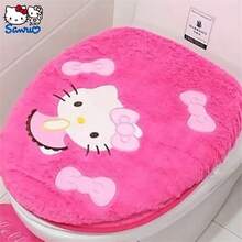 Sanrio Hello Kitty Bathroom Set - Christmas Gift Idea, Super Absorbent Bath Mat, Toilet Mat And Toilet Seat Cover, Soft Polyester Blended Fabric, Cute & Adorable Design - Multicolor - View 5