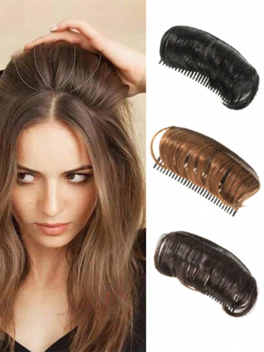 3个/1个蓬松发梳、发垫、隐形卷发夹、造型垫、DIY发型 - 女士发饰、美发套装、美发工具套装 - 彩色 - 查看 1