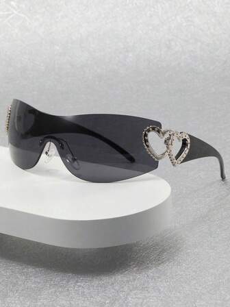 1 st. plastbågelösa omslutande modeglasögon